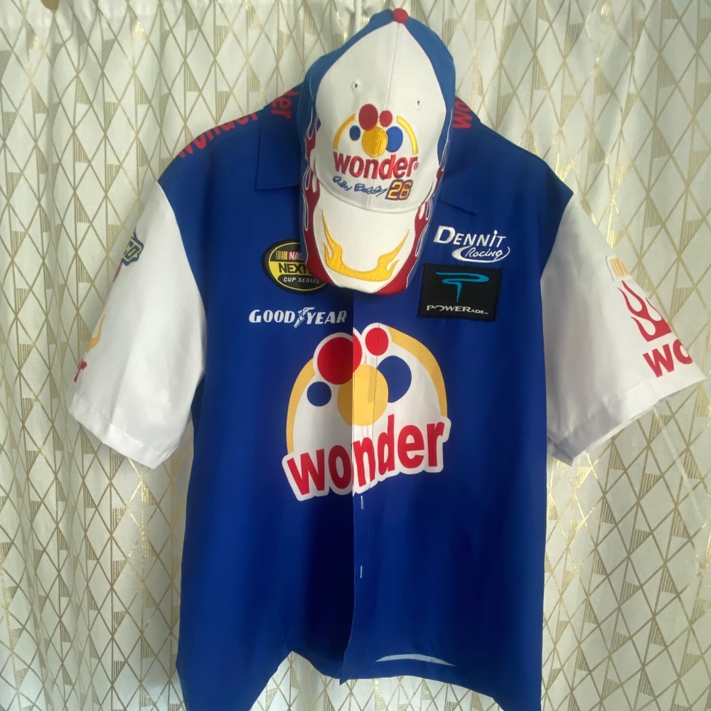 XL.Ricky Bobby Shirt Talladega Nights Short Sleeve Shirt  AND Hat
